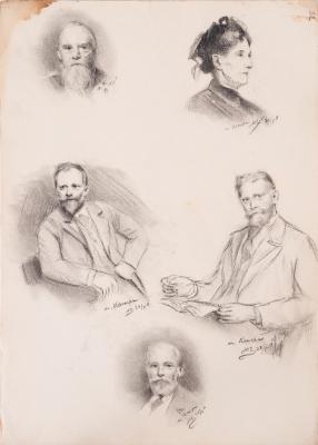 Drawings of Male and Female Heads and Busts — Yulian Zaiats