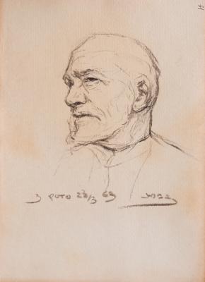 Drawing of a Man's Head in Profile — Yulian Zaiats