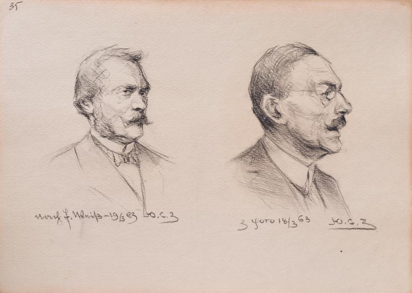 Portrait Drawings of Two Men 1
