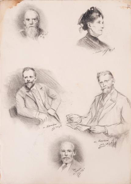 Drawings of Male and Female Heads and Busts 1