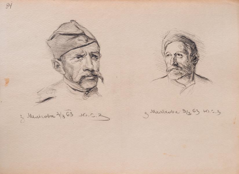 Рисунок двох чоловічих голів 1