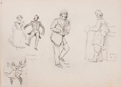 Рисунки жанрових сцен — Юліан Заяць