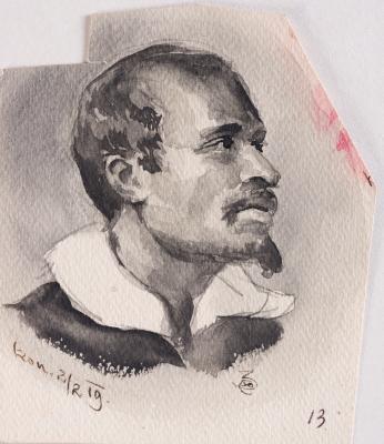Рисунок голови чоловіка — Юліан Заяць