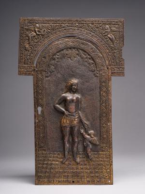 Cabinet Door Overlays with Images of Venus and Cupid — unknown