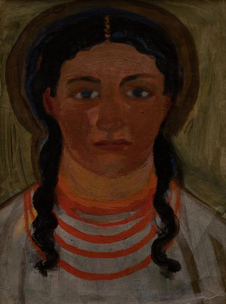Female Portrait (on the back there are sketches of figures) 1