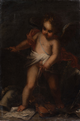 Mischievous Cupid — Bartolomeo Biscaino