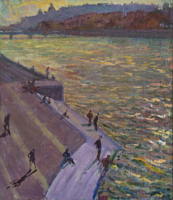 The Seine in the Evening — Mykola Hlushchenko