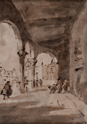 An architectural capriccio — Francesco Lazzaro Guardi