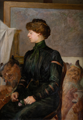 Portrait of a Lady With Fauns (Portrait of the Artist's Wife with Two Fauns) — Jacek Malczewski