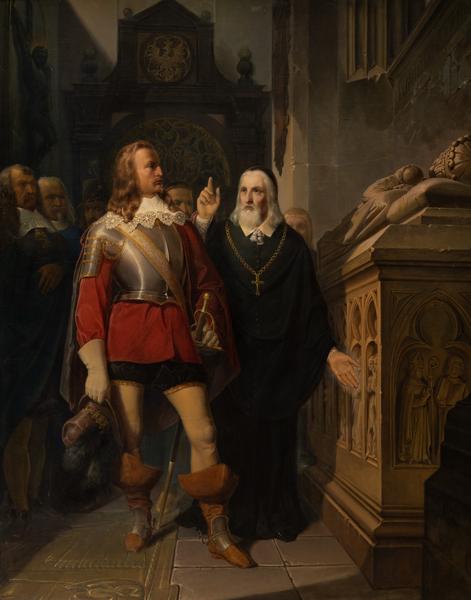 Szymon Starowolski and Charles Gustav in front of the Grave of Wladyslaw Lokietek