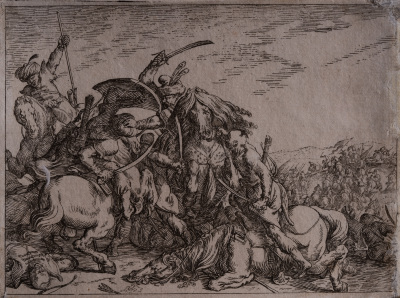 Battle Between Turks and Hungarians — Johann Wilhelm Baur