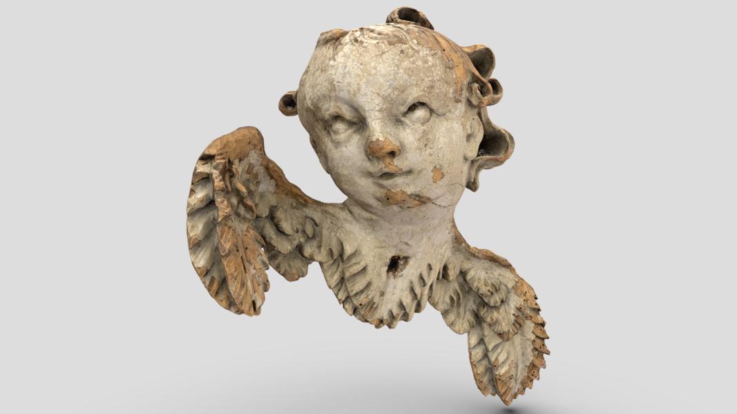 Winged Angel Head