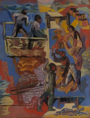 Sketch for a Mural on the Territory of the Lviv State Leather Enterprise (until 1976, the Svitanok Leather Company) — Vasyl Poliovyi