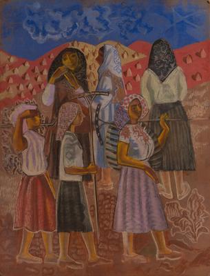 Sketch for the "Harvest Festival" Mural — Vasyl Poliovyi