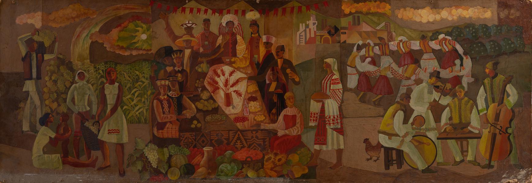 Розпис «Дружба народів» у Палаці культури, м. Рибниця, МРСР 1