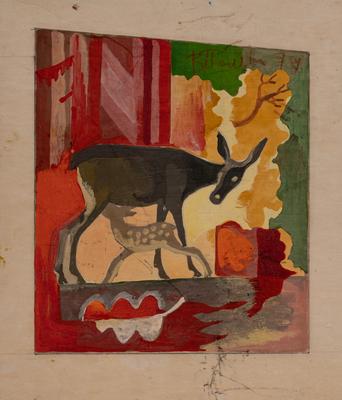 Sketch for a Mosaic on Public Transport Stop Walls in Dubyna Village, Stryi District, Lviv Region — Vasyl Poliovyi