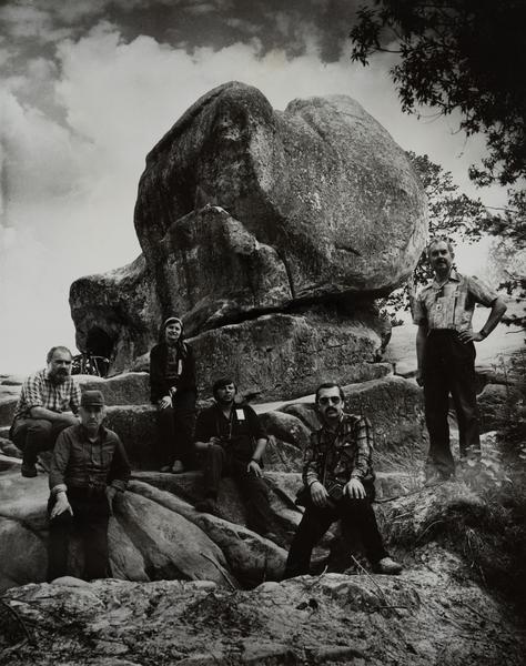 Fragment of a Rock Fortress of the 11th–13th c. with the Expedition Members