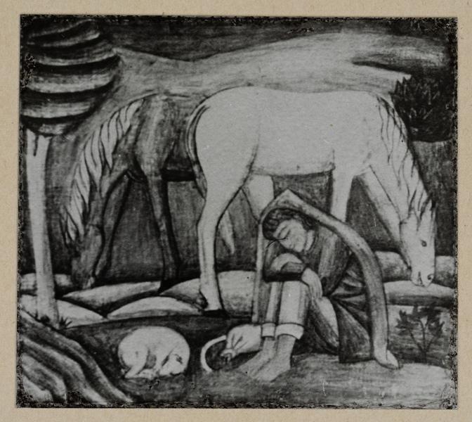Tymofii Boichuk's Work "In the Pasture" 1