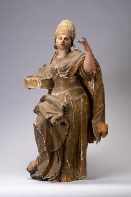 Figure of a Saint in a Tiara with a Book 4