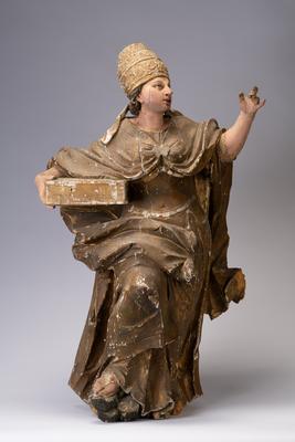 Figure of a Saint in a Tiara with a Book — unknown