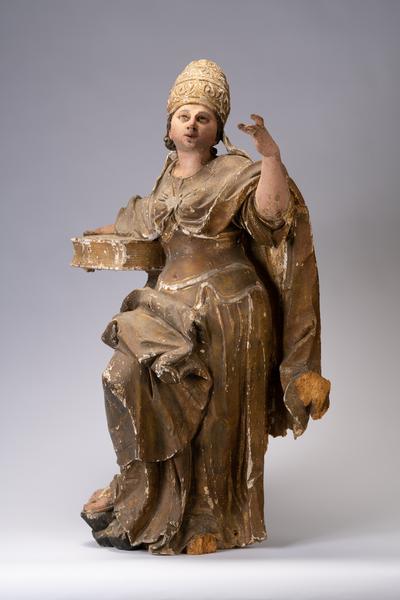 Figure of a Saint in a Tiara with a Book 4