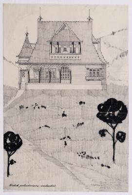/ Project of an Unidentified Wooden House / — Yevhen Nahirnyi