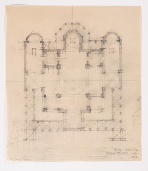 / Sketch of an Unidentified Nine-Domed Church / 1