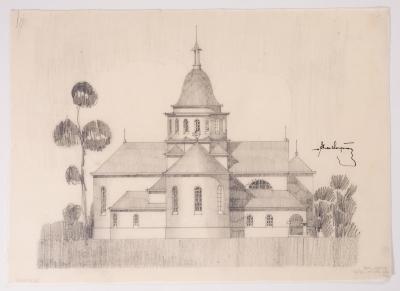 / Project of an Unidentified Church / — Yevhen Nahirnyi