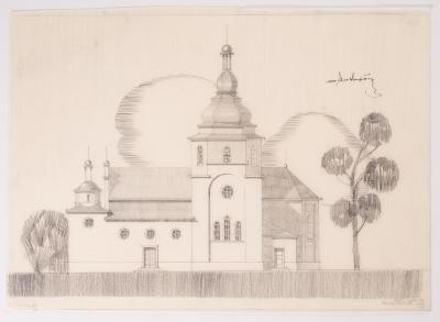 / Project of an Unidentified Church / — Yevhen Nahirnyi