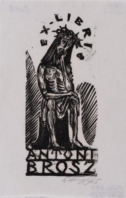 Bookplate of Antoni Brosz — Jozef Szuszkiewicz