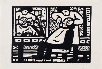 At the Hairdresser's — Leopold Levytskyi