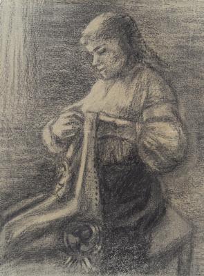 Вишивальниця. Ескіз — Ярослава Музика