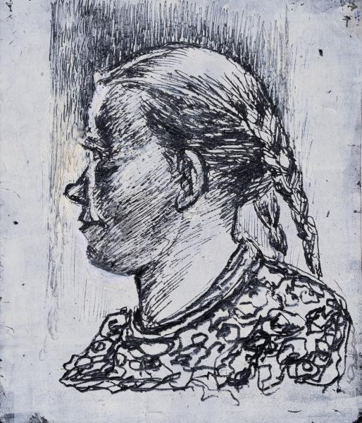 Girl. Drawing for an Etching 1