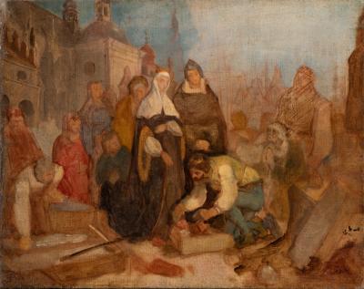 Foot of Queen Jadwiga. Sketch — Jan Matejko