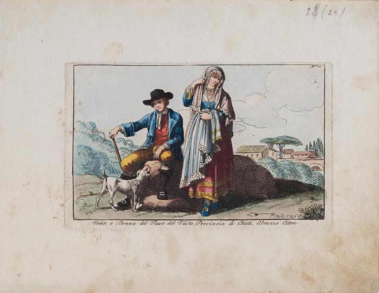 Чоловік та жінка з села Васто провінції К’єті,  Ближнє Абруццо 1
