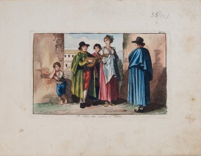 Blind Singer-Musician — Bartolomeo Pinelli