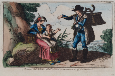 Woman from the Village of Pietro Terrazzano and Gioncata (Milk Cheese) Seller 2