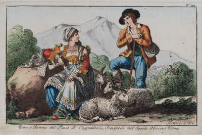 Man and Woman from the Village of Cappadocia in the Province of L'Aquila in Upper Abruzzo 2