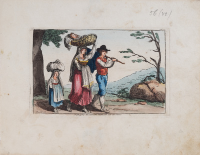 Family from Ciociaria Leaving Their Village — Bartolomeo Pinelli