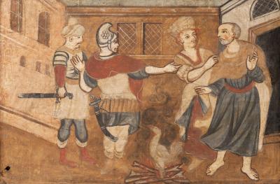 "The Passion of Christ" Iconostasis: The Denial of Peter the Apostle, The Flagellation of Christ — unknown