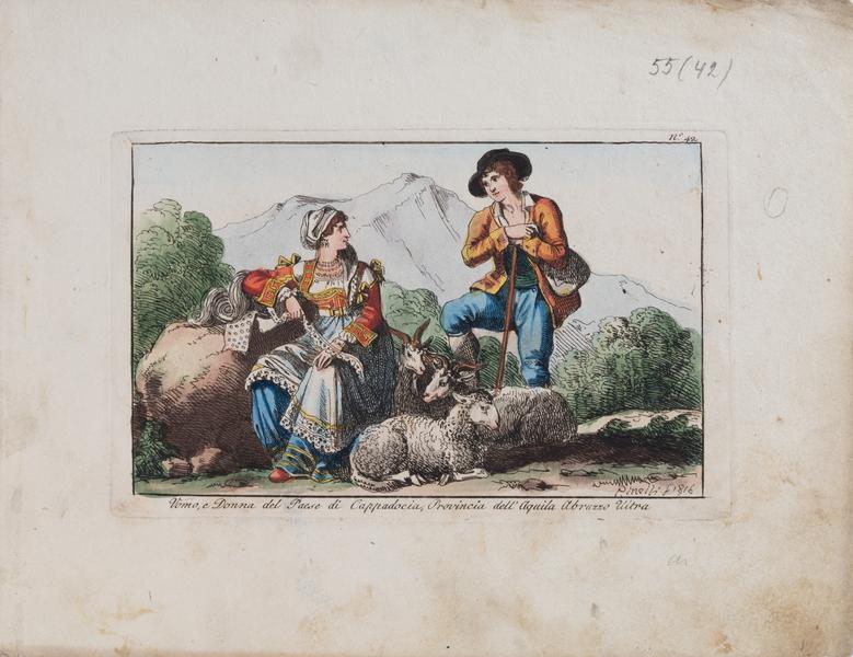 Man and Woman from the Village of Cappadocia in the Province of L'Aquila in Upper Abruzzo 1