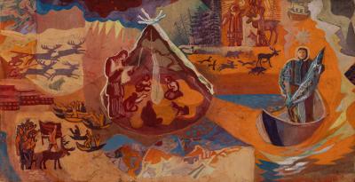 Sketch for the "North" Mural — Vasyl Poliovyi