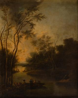 River with Boats — unknown