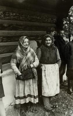 Older Women Talking to Expedition Members — unknown