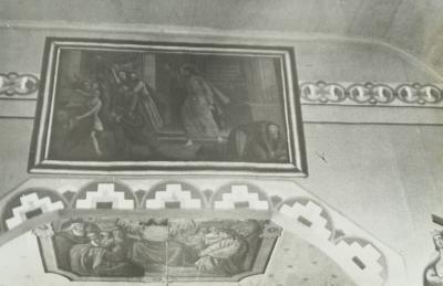 Вигнання торговців з храму (розпис в інтер’єрі церкви) — невідомий
