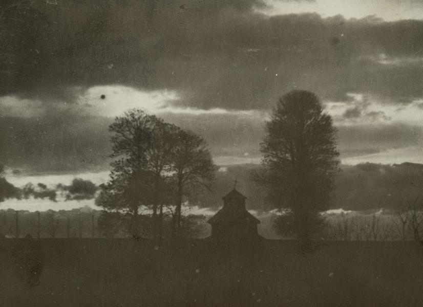 Twilight Landscape with a Wooden Church