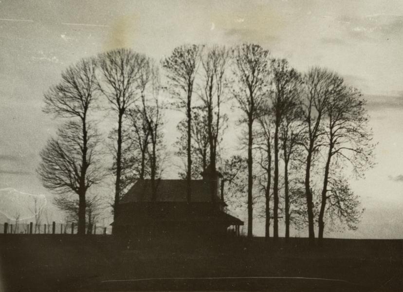 Twilight Landscape with a Wooden Church