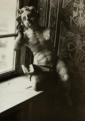 Wooden Sculpture in the Olesko Castle Interior — unknown