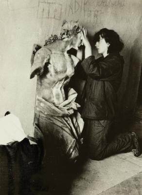 Overview of the Wooden Sculpture in the Olesko Castle Interior — unknown