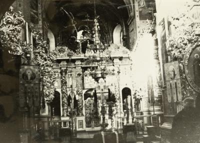 Fragment of the Interior of the Holy Trinity Church of the Mezhyrich Monastery — unknown